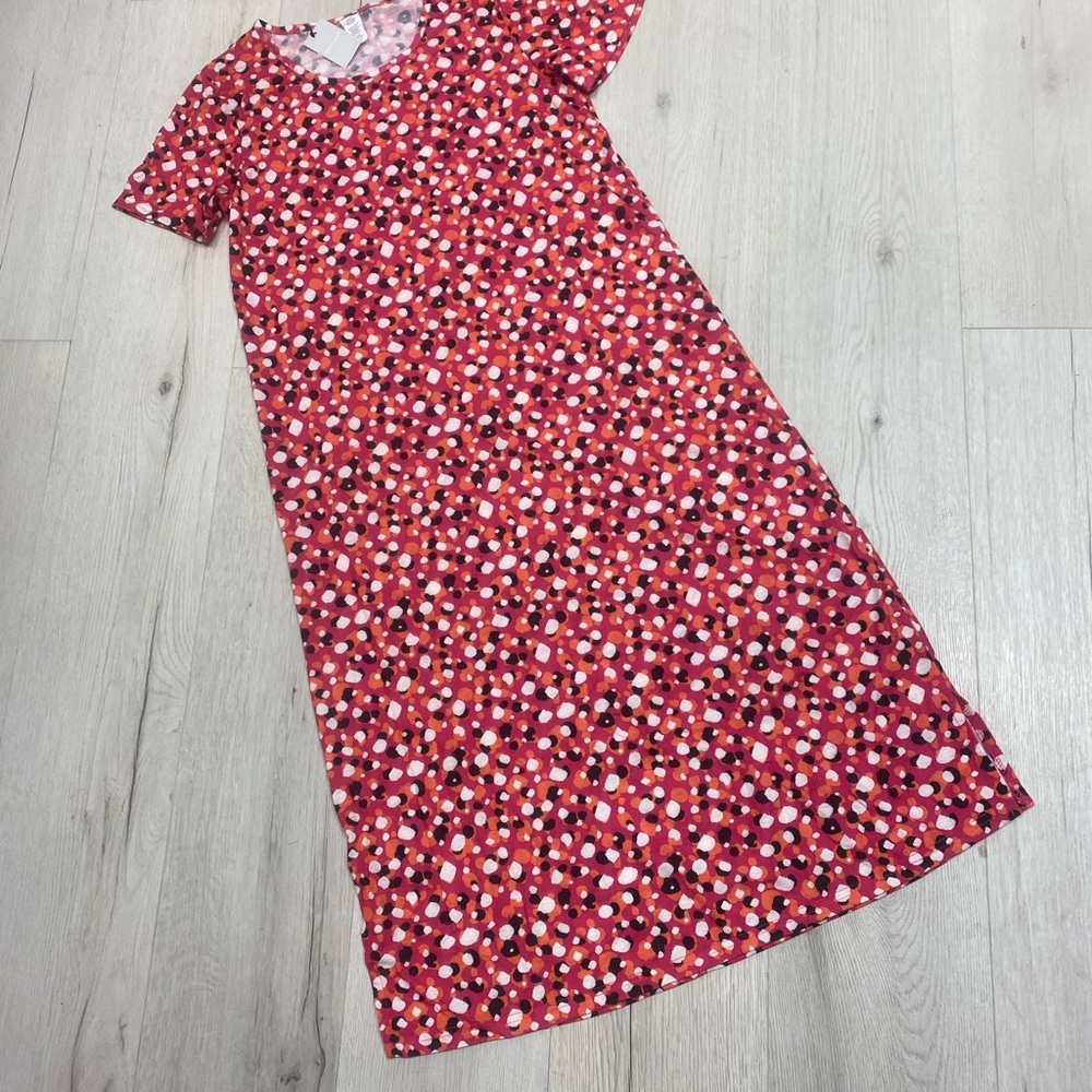 West Loop Pink and Black Polka Dot Top